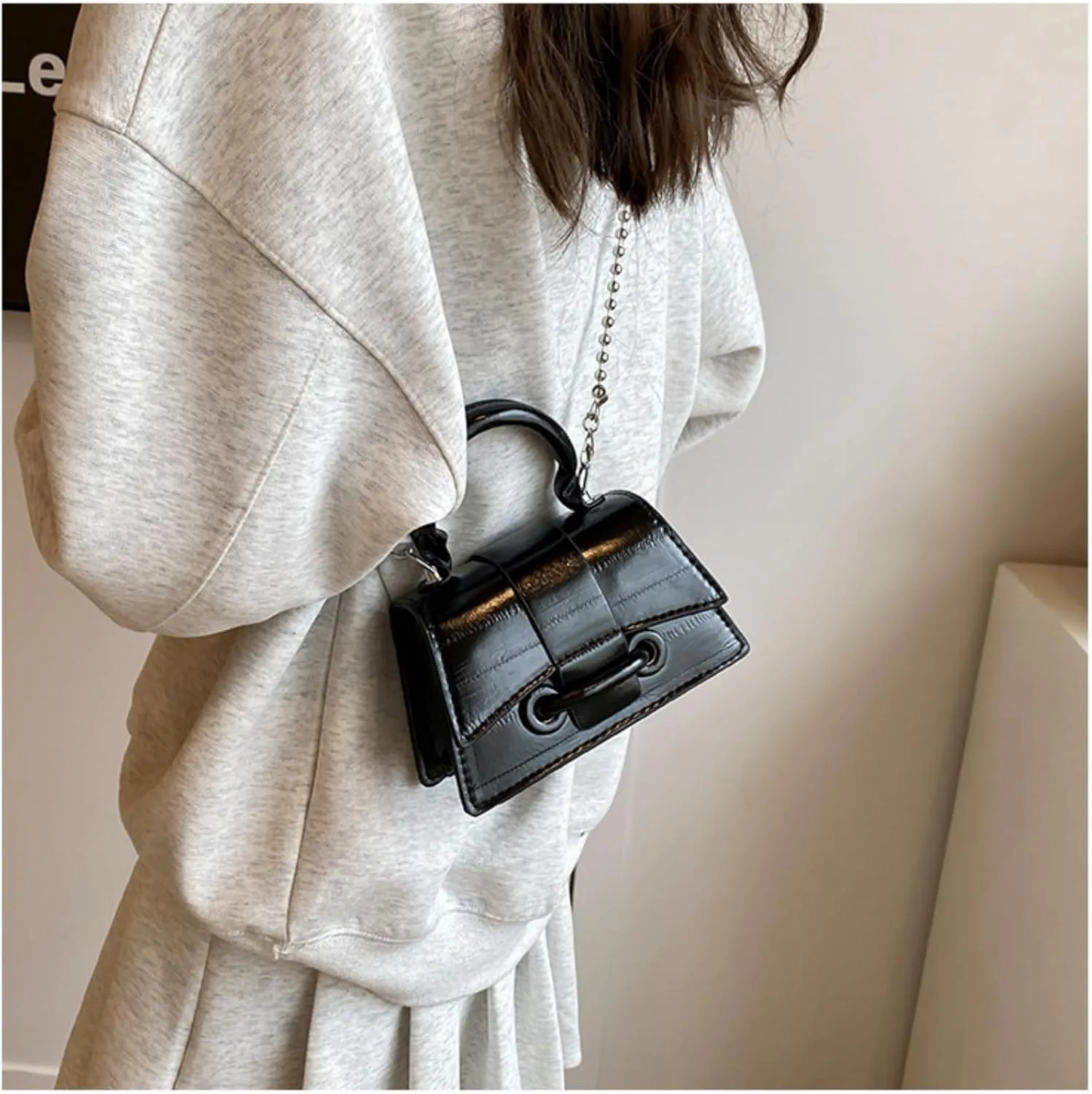 Mini Purses for Women, Y2K Top Handle Crossbody Bag Tiny Shoulder Handbag Stylish Party Prom Cocktail Clutch for Party