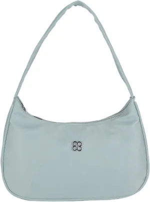 Mini Shoulder Bag for Women, Nylon Crescent Handbag Underarm Retro Hobo Clutch Classic Tote Purse with Zipper Closure