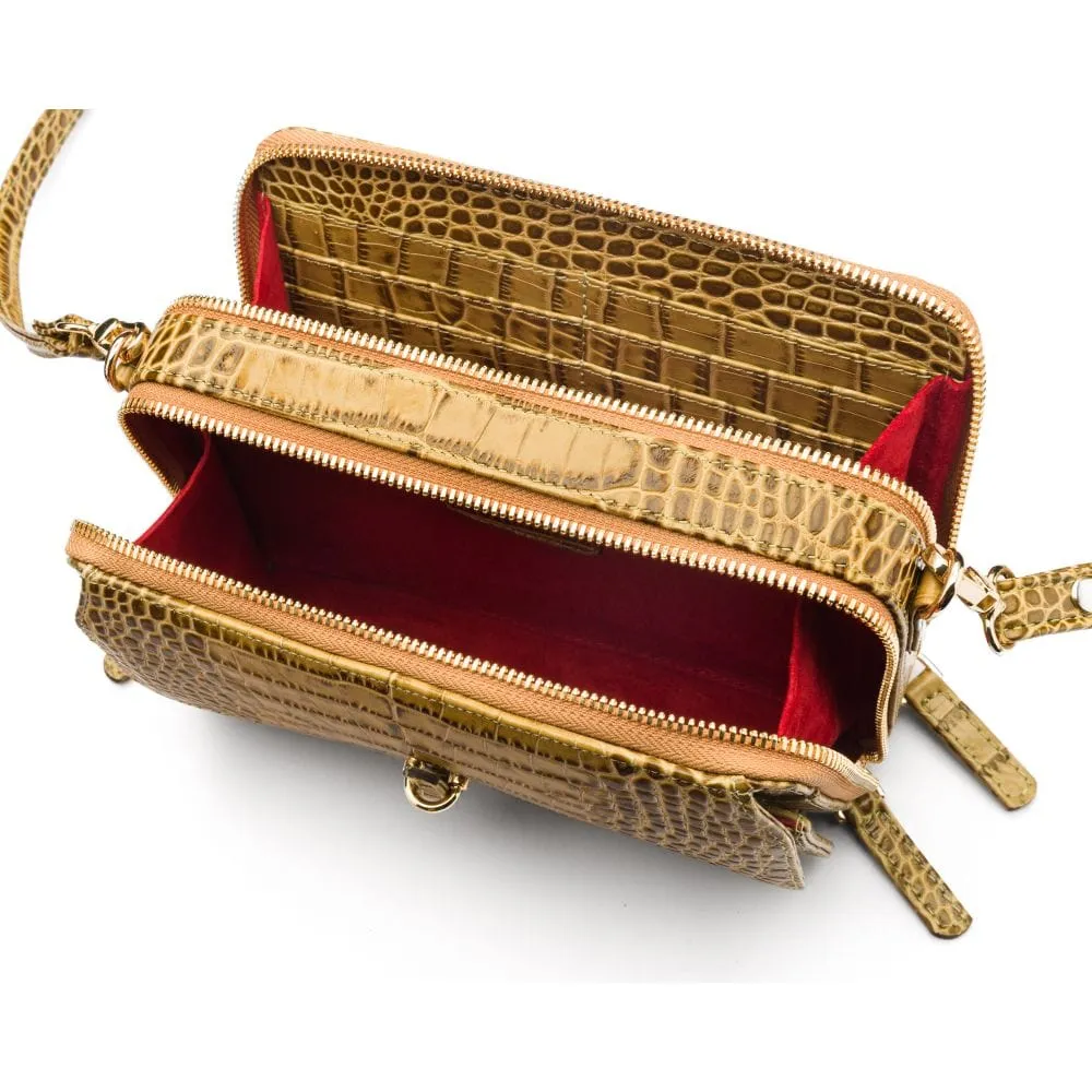 Miranda Bag - Antique Green Croc-Effect