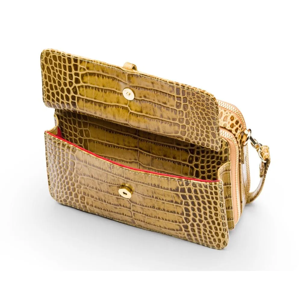 Miranda Bag - Antique Green Croc-Effect