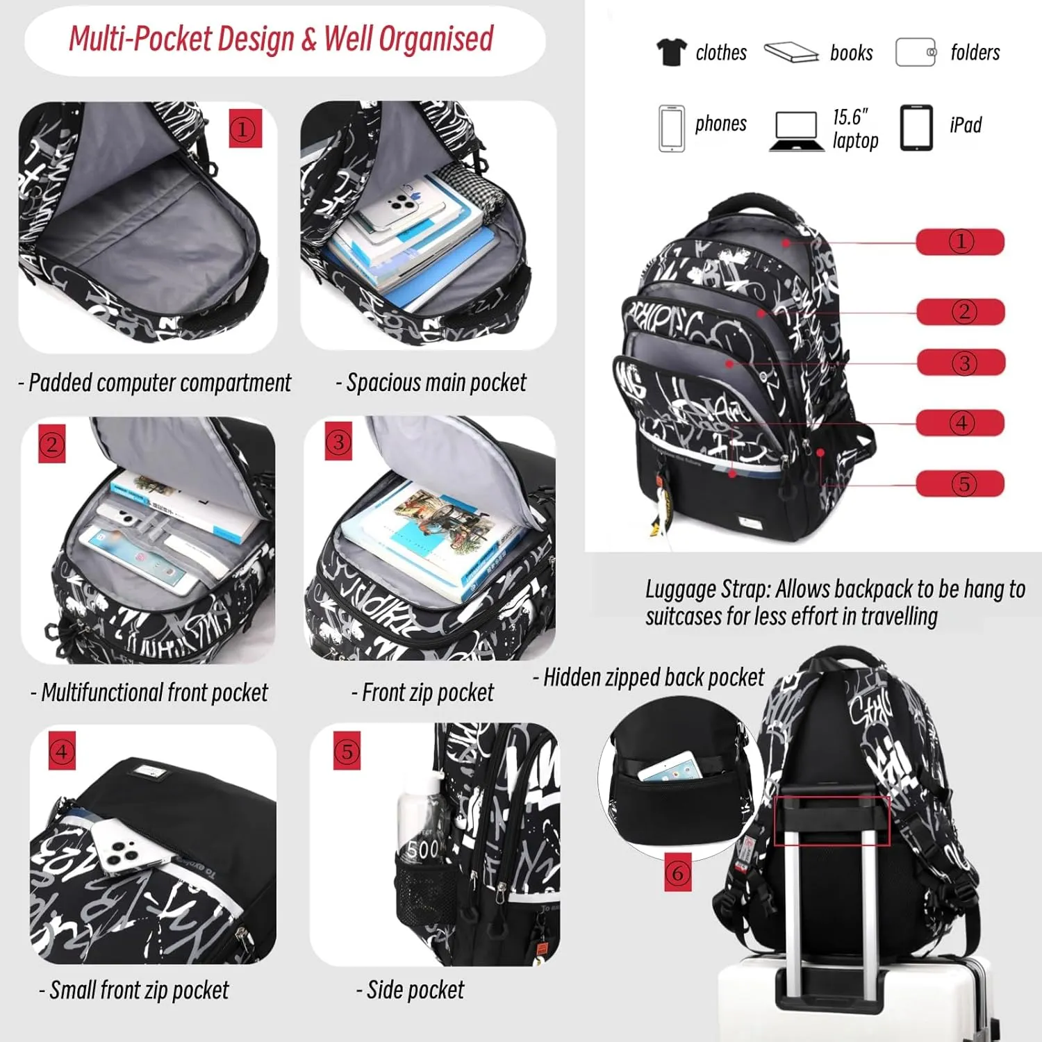 MITOWERMI Boys Backpack for Kids Camouflage School Bags for Elementary Primary Student Bookbags Middle Backpacks Teen Casual Travel Back Packs