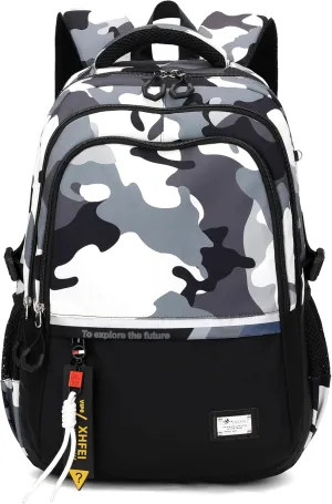 MITOWERMI Boys Backpack for Kids Camouflage School Bags for Elementary Primary Student Bookbags Middle Backpacks Teen Casual Travel Back Packs