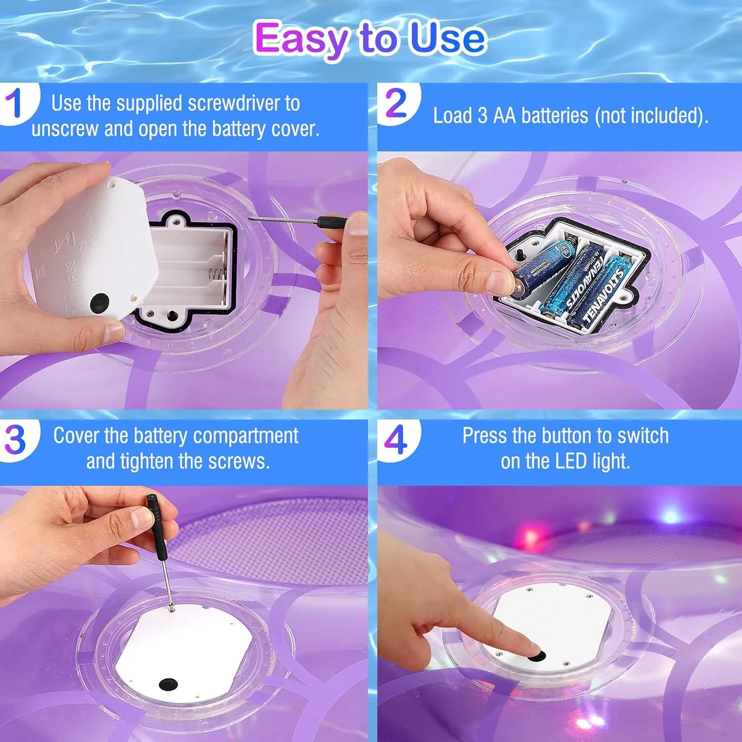 MoKo Inflatable Swimming Ring, Cute Pool Float Tube Decorations Swim Tubes Outdoor Pool Beach Water Floats Party Supplies Floaties