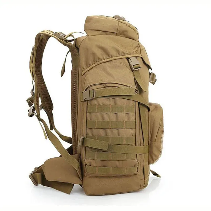 Molle 60L Camping Backpack Tactical Bag Military Large Waterproof Backpacks Camouflage Hiking Outdoor Army Bags XA281WA