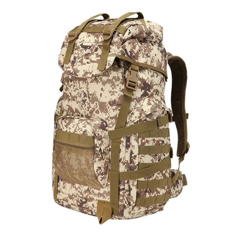 Molle 60L Camping Backpack Tactical Bag Military Large Waterproof Backpacks Camouflage Hiking Outdoor Army Bags XA281WA