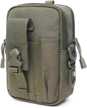 Molle Bags, Tactical EDC Bags, Multi-Purpose Tactical Backpacks and Compact Multi-Pocket Tool Bags with Cushioned Shock Protection Inside. Ideal for Outdoor Travel, Hiking(Green)