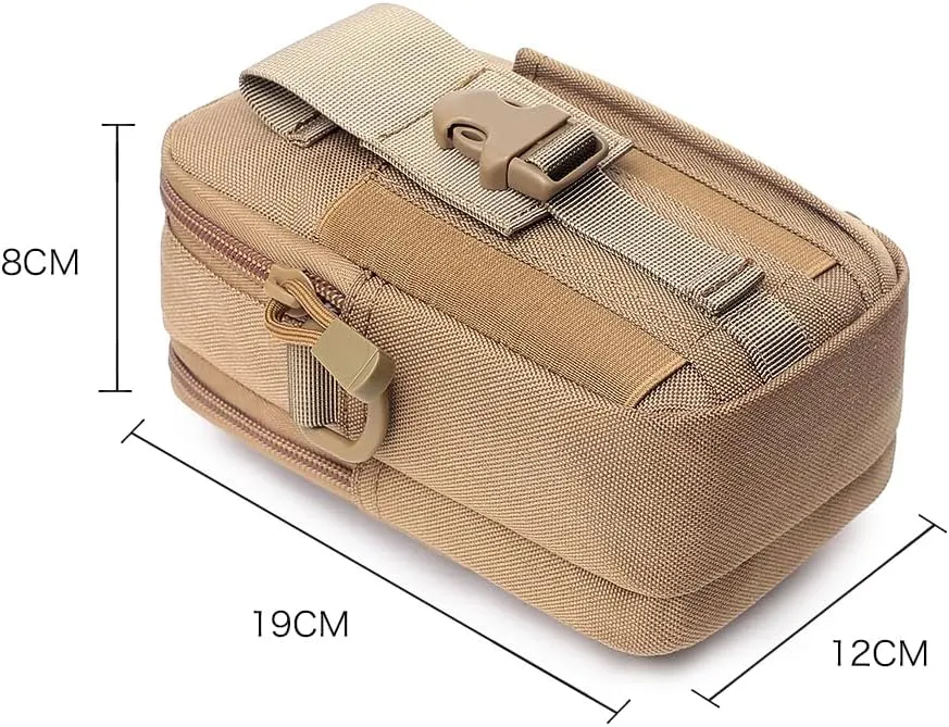 Molle Bags, Tactical EDC Bags, Multi-Purpose Tactical Backpacks and Compact Multi-Pocket Tool Bags with Cushioned Shock Protection Inside. Ideal for Outdoor Travel, Hiking(Green)