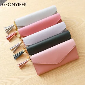 Money Coin Long Bag PU Wallet Holder Wallets Card Priority shipping Purse Leather High Wallet Female Quality Fashion Tassel Purses Women Clutch Local shipping