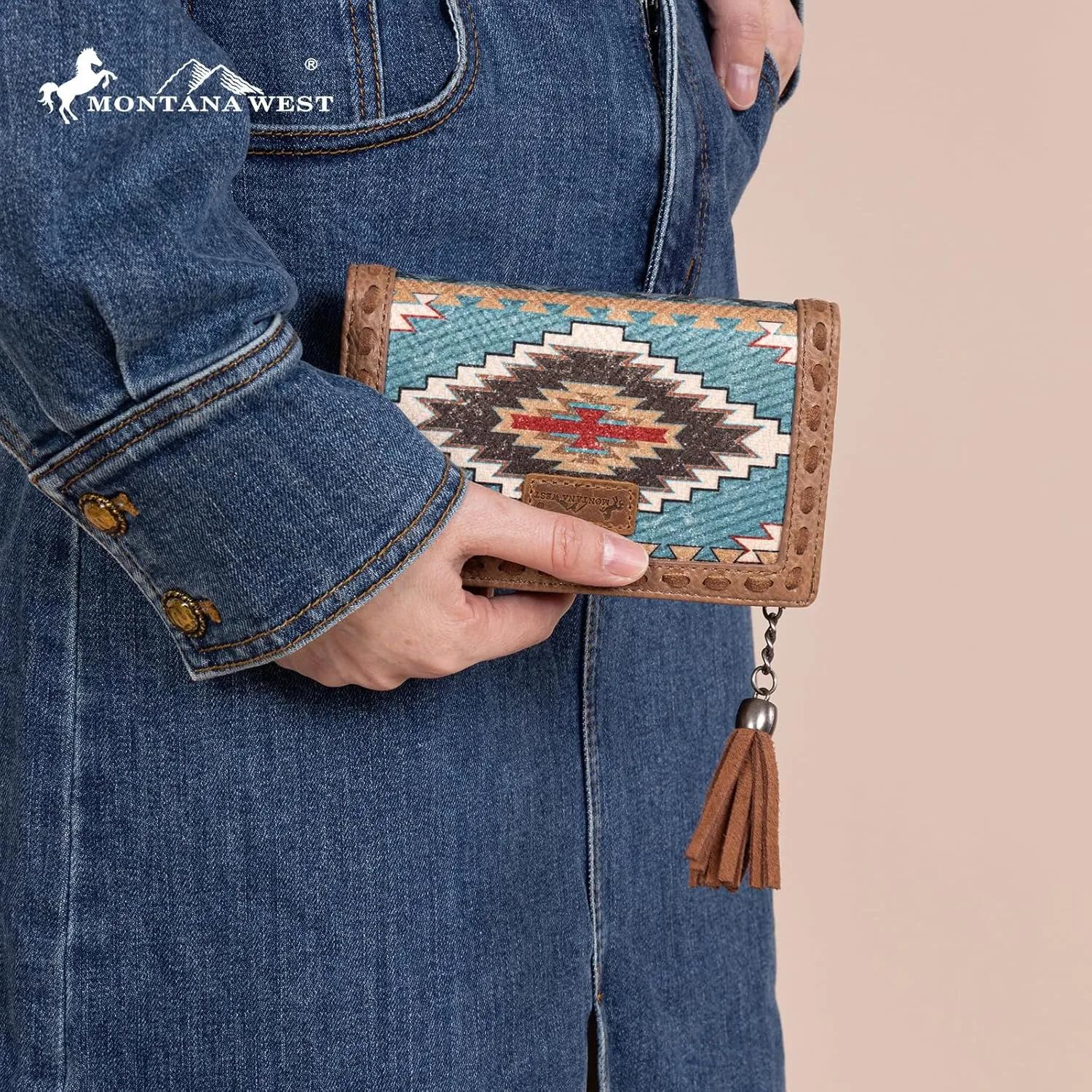 Montana West Aztec Womens Card Holder Wallet Western Wallet Clutch Purse for Women Ladies
