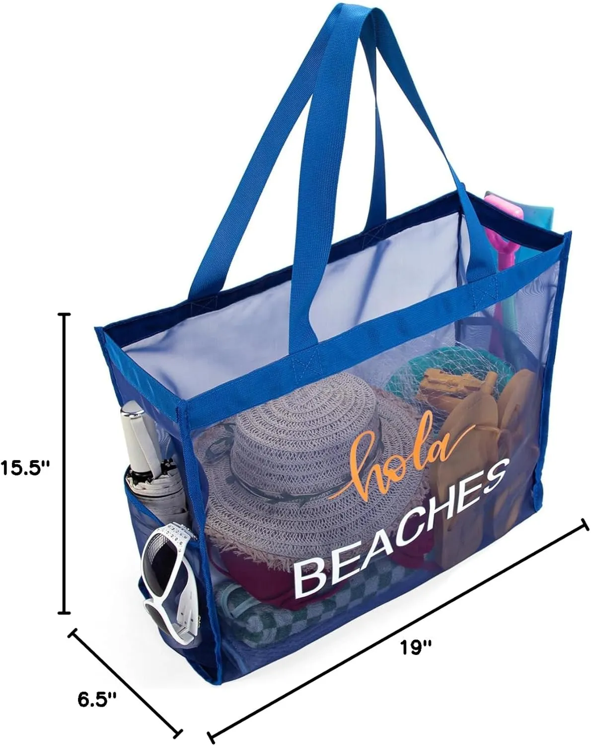 Montana West Large Mesh Beach Tote Bag Net Mesh Pool Bag with Two Pockets