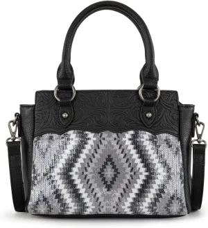 Montana West Sequined Aztec Mini Tote Bag Floral Tooled Handbag