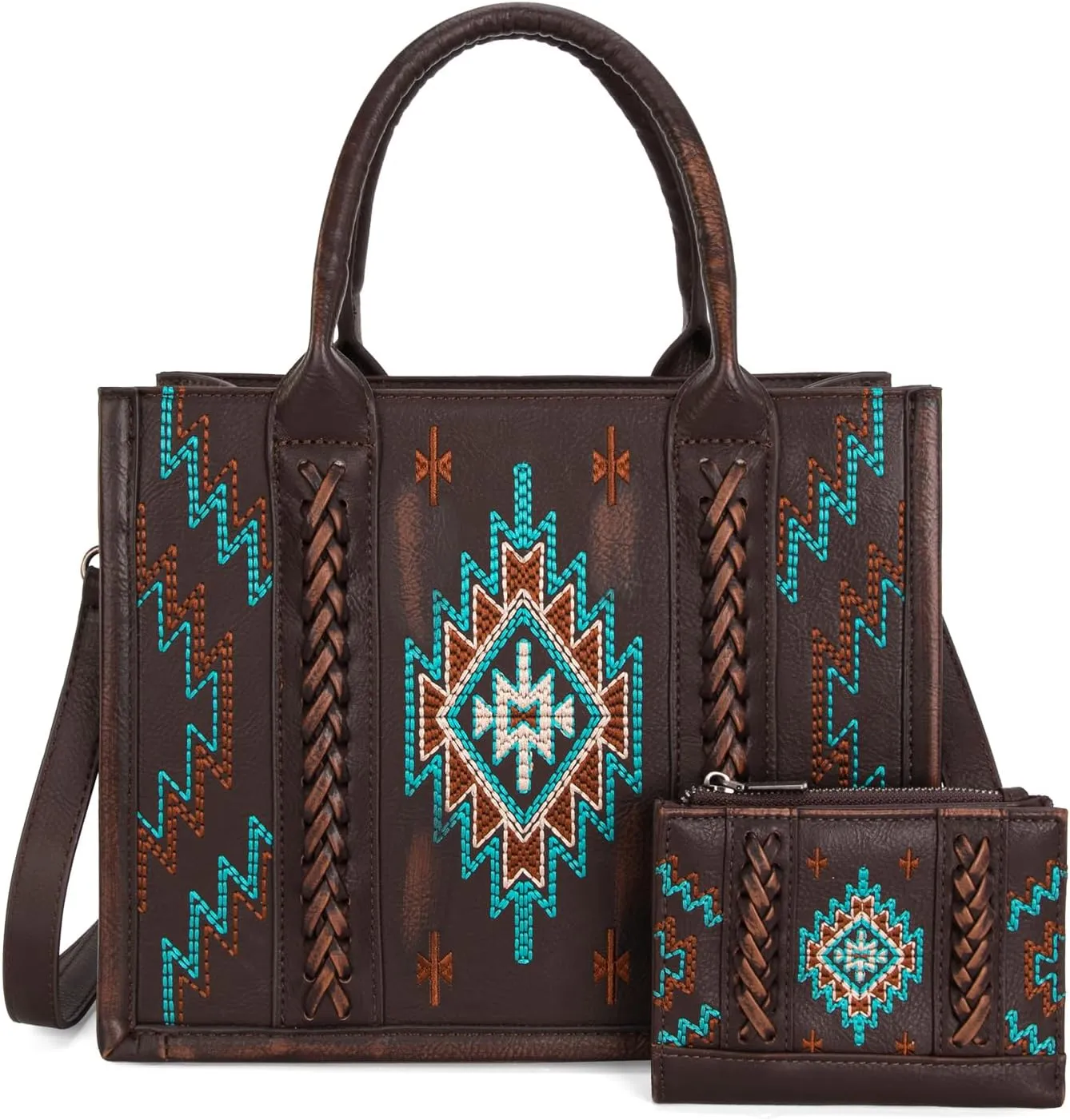 Montana West Western Tote Handbag with Card Set