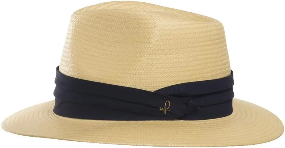 Monte Cristo Classic Fedora Straw Panama Hat Sun Wide Brim Lightweight Beach UPF50  Men or Women