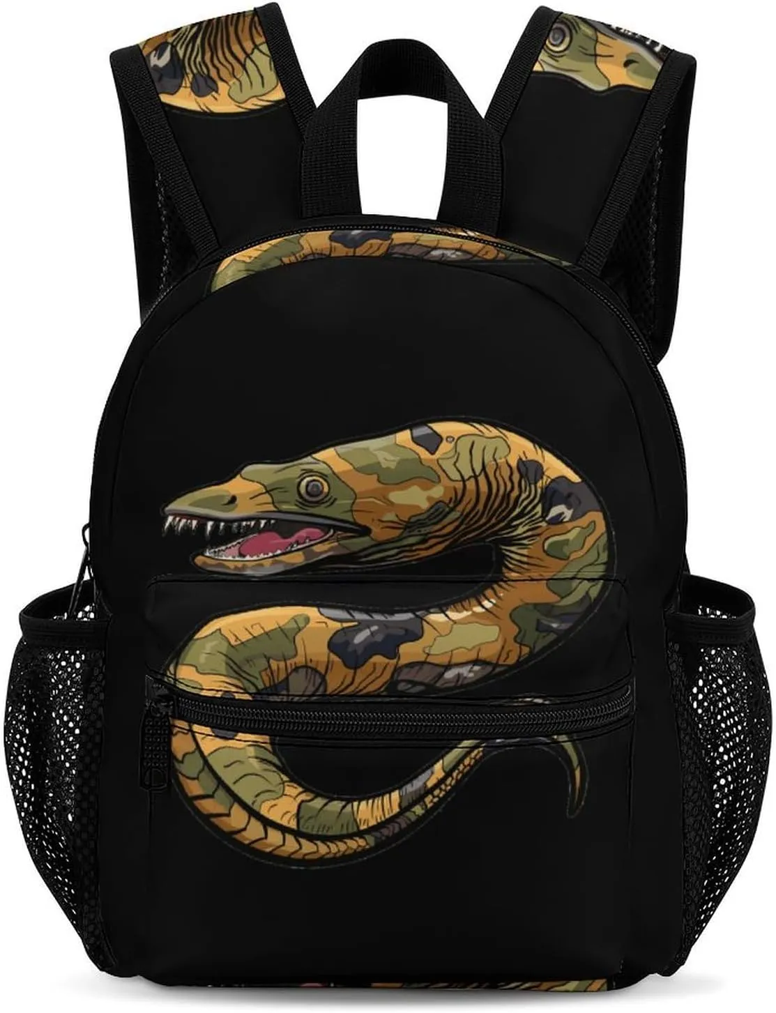 Moray Eel Camouflage 13 Inch Backpack Waterproof Lightweight Travel Backpack Purse Hiking Daypack