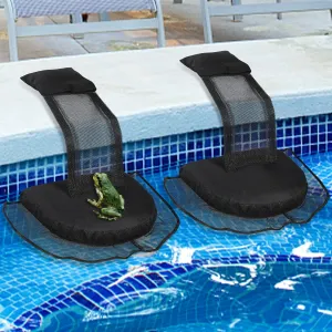 MorTime 2 Pack Animal Saving Escape Ramp, Swimming Pool Floating Animal Saver Rescue Tool for Outdoor Critter Frog Chipmunk