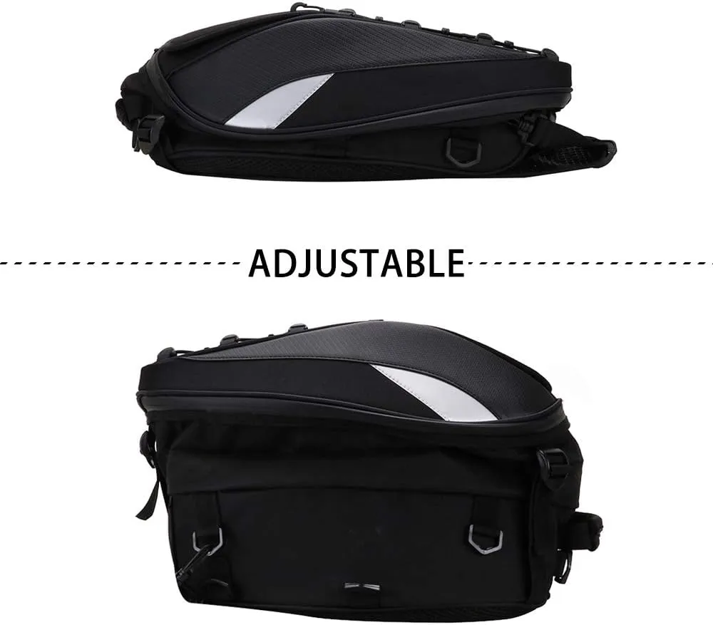 Motorcycle Tail Bag, Seat Bag, Dual Use Motorcycle Waterproof Helmet Bag for Motorbike Full Face Helmet, Motorcycle Saddle Bags