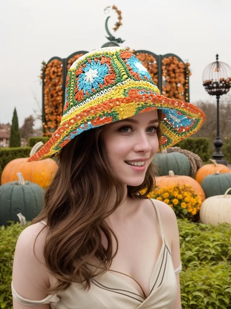 Multicolor Floral Crochet Straw Sun Hat, Foldable Wide Brim Bucket Hat, Packable Fishing Hat, Summer Beach Cap for Women