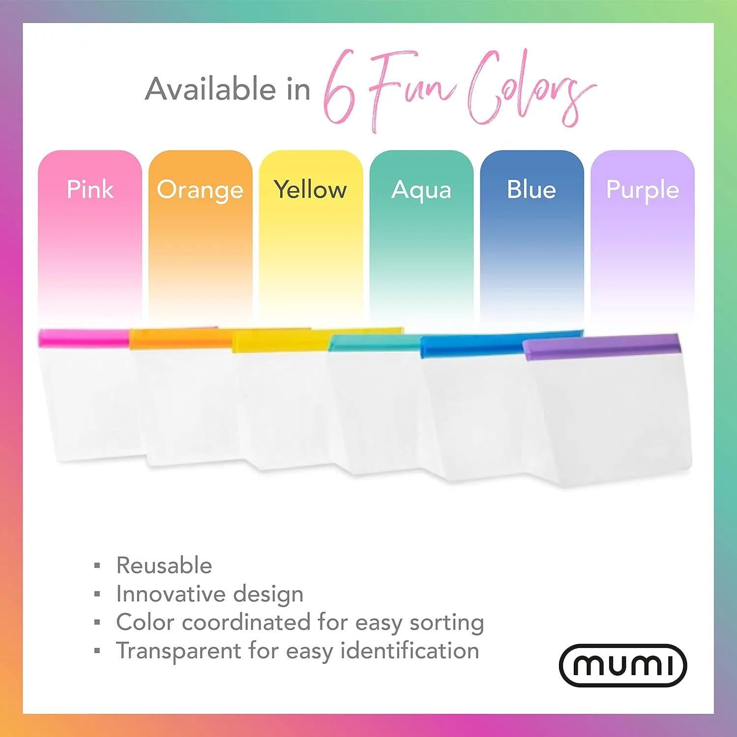 MUMI Piccolo Reusable Zip Up Bags – Set of 3 Silicone Ziplock Bag | Reusable Ziploc Bags for Food Storage, Freezer, & Snacks | BPA-Free Airtight Silicone Storage Bag for Travel & Meal Prep - Yellow