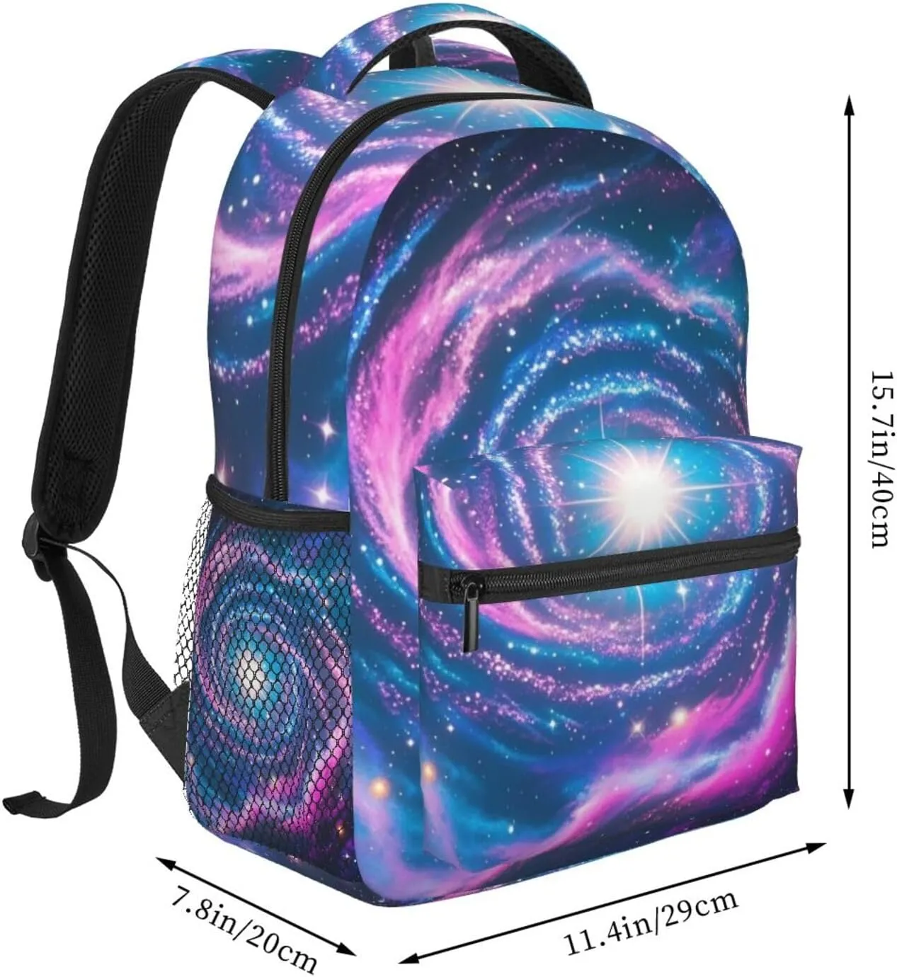 Mysterious Galactic Nebula Adult Backpacks 15 Inch Laptop Backpack Travel Bag for Men Women Gifts