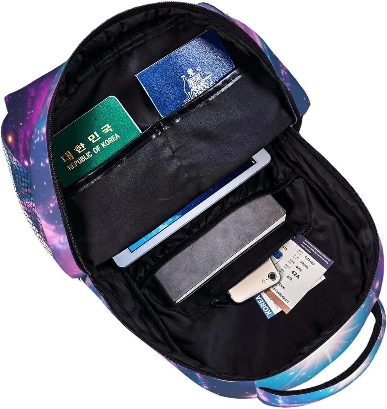 Mysterious Galactic Nebula Adult Backpacks 15 Inch Laptop Backpack Travel Bag for Men Women Gifts