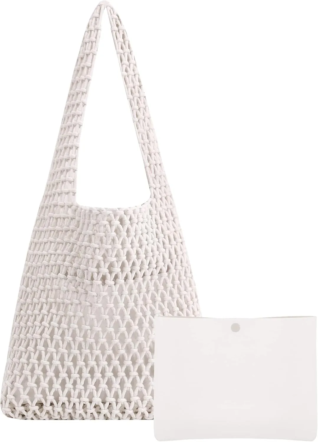 Naimo Women Straw Beach Shoulder Bag Woven Tote Handbag Large Handmade Weaving Summer Casual Hobo Bag