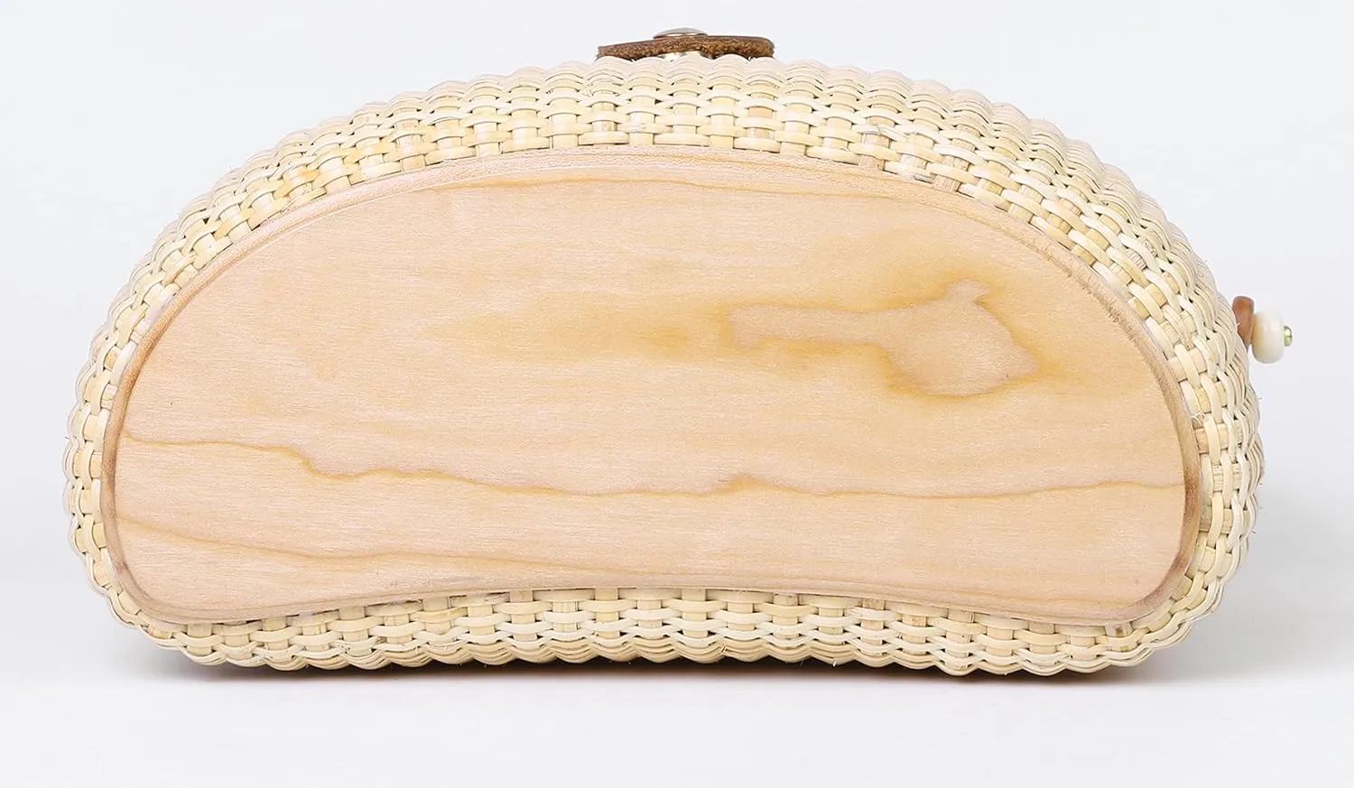 Nantucket Basket Tall Crescent Purse Cane-on-cane weave Rattan Bag for Women Bag