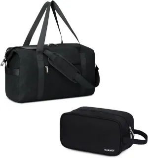 Narwey Travel Duffel Bag with Toiletry Organizer Traveling Dopp Kit Shaving Bag