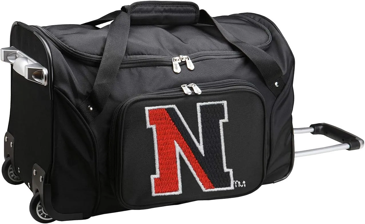 NCAA Northeastern Huskies Wheeled Duffel Bag, 22-inches, CLNEL401