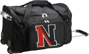 NCAA Northeastern Huskies Wheeled Duffel Bag, 22-inches, CLNEL401