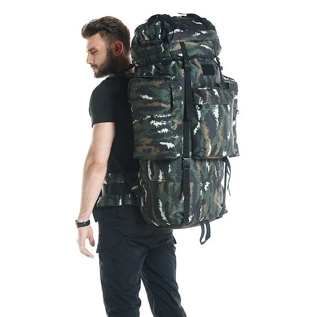 New 100L Outdoor Bag Camouflage Military Backpack Tactical Bags Waterproof Mulitifunctional Luggage Hiking Travel Big Duffel Bag