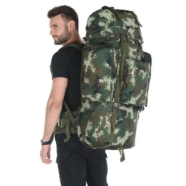 New 100L Outdoor Bag Camouflage Military Backpack Tactical Bags Waterproof Mulitifunctional Luggage Hiking Travel Big Duffel Bag