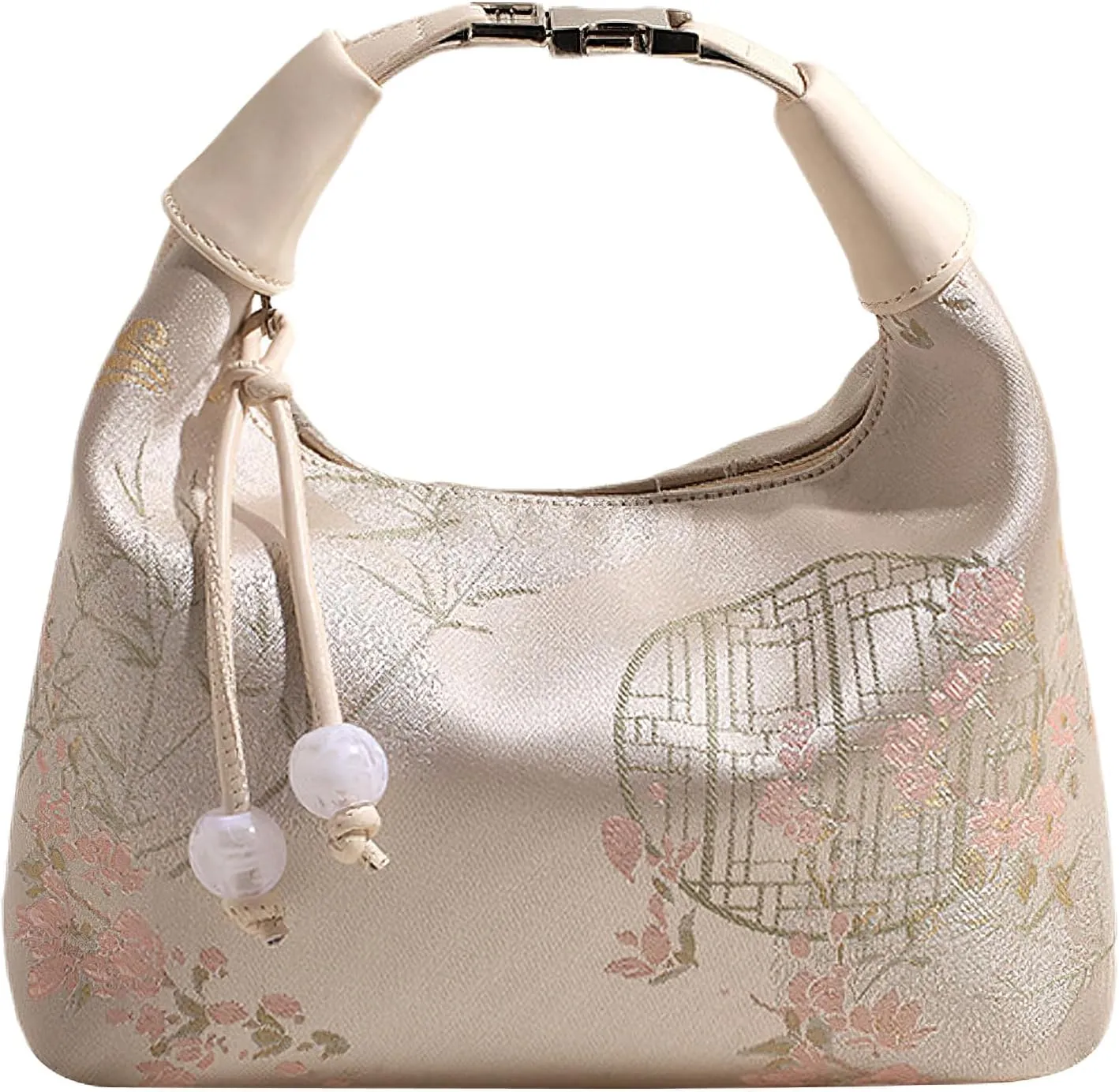 New Chinese Style Embroidered Dumpling Crossbody Bag Vintage Floral Embroidery Multi-Purpose Clutch for Women