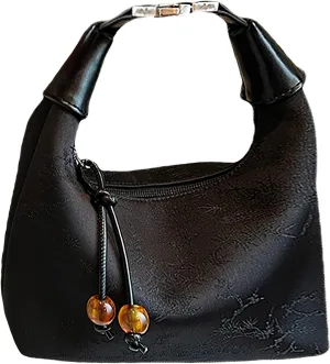 New Chinese Style Embroidered Dumpling Crossbody Bag Vintage Floral Embroidery Multi-Purpose Clutch for Women