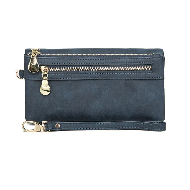 New Women Leather Wallet Female Purses Big Capacity Hasp Zipper Purse Ladies Long Wristlet Clutch Coin Card Holders Portfel Dams