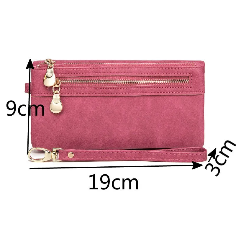 New Women Leather Wallet Female Purses Big Capacity Hasp Zipper Purse Ladies Long Wristlet Clutch Coin Card Holders Portfel Dams