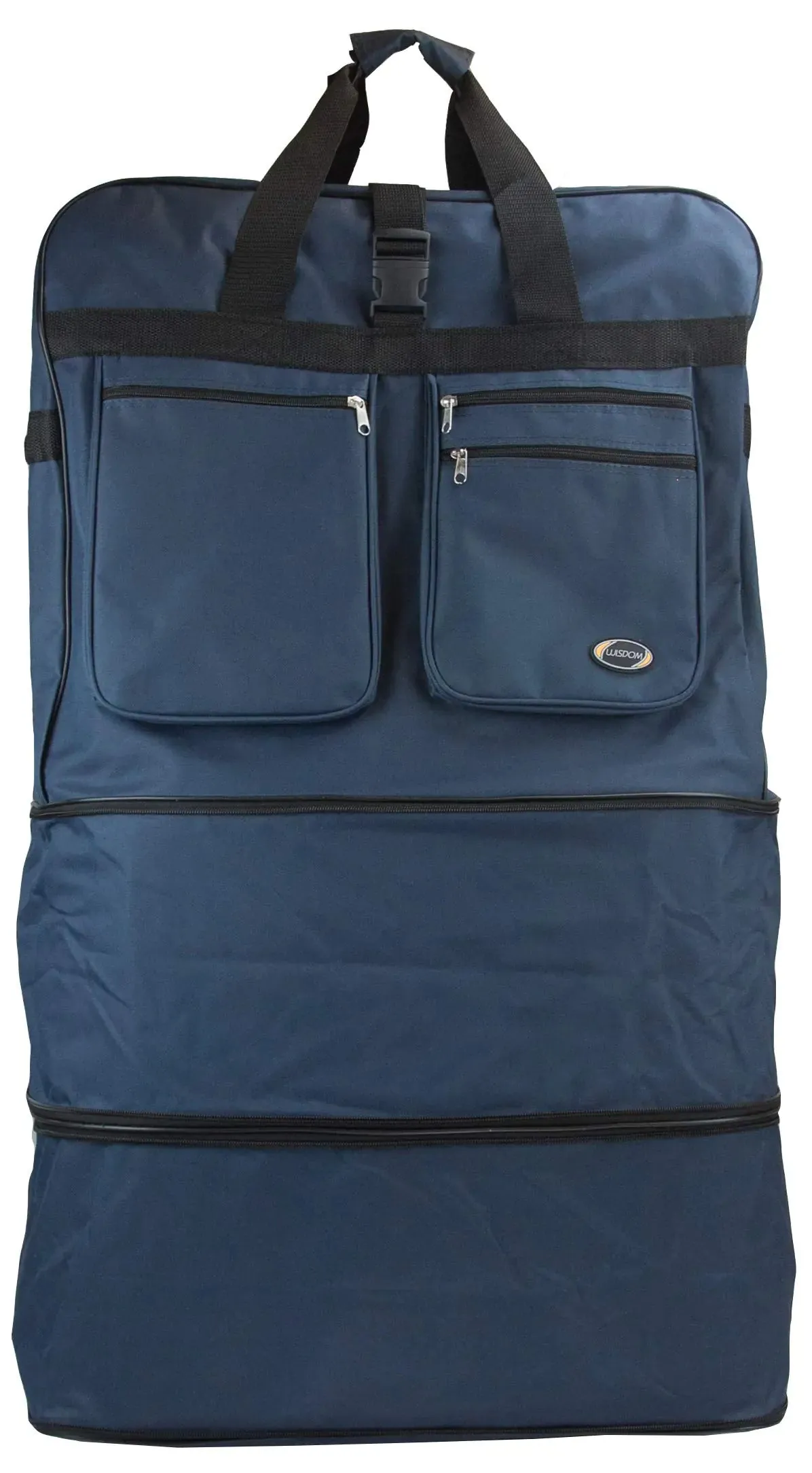 New York XPress 30" 36" 40" Rolling Wheeled Duffel Bag Spinner Luggage Expandable (Navy 40")
