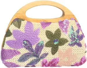 Niction Evening Bag Clutch Purses for Women Embroidery Shoulder Bags Party Handbag Crossbody Purse with Gold Chain