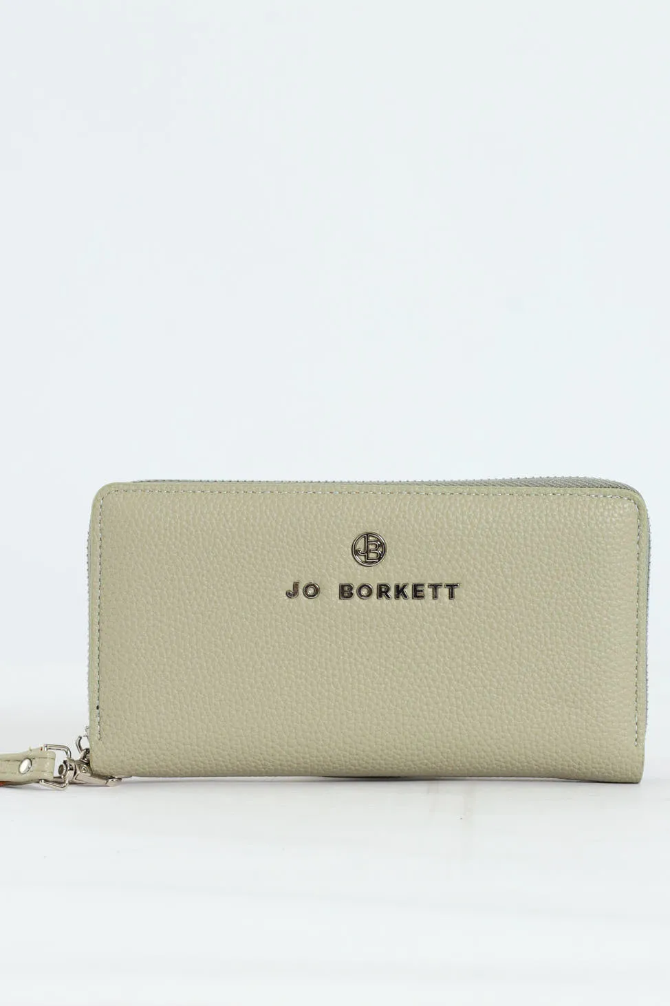 Nikki Pebble Zip Around With Hand Strap - Light Green