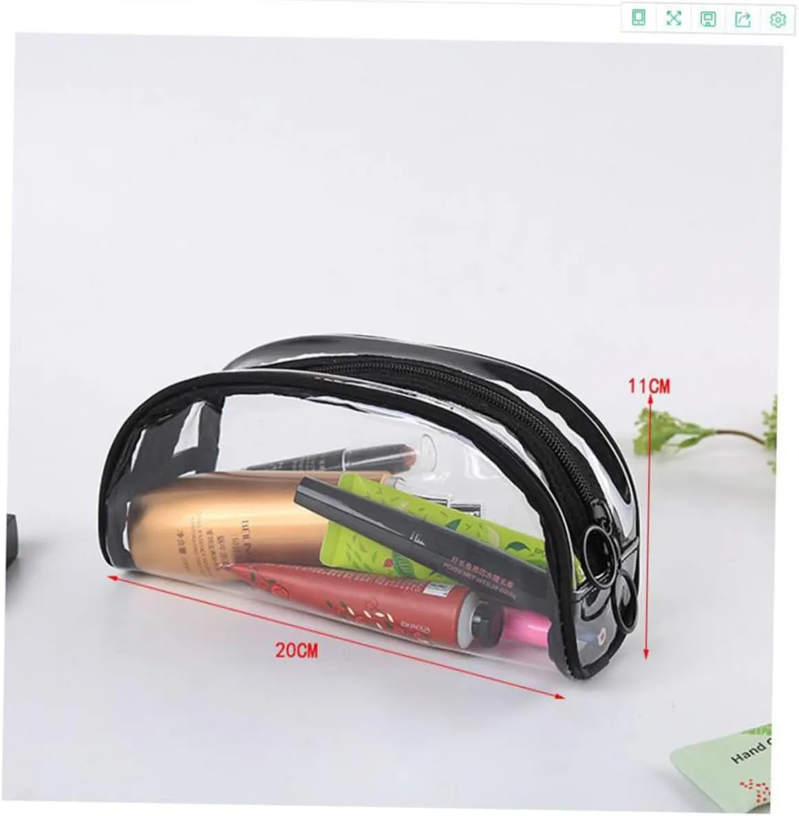 NOLITOY 4pcs Lightweight Pvc Travel Toiletry Bag Hooks Waterproof Easy to Clean Favorable for Cosmetics Organizer Go