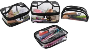 NOLITOY 4pcs Lightweight Pvc Travel Toiletry Bag Hooks Waterproof Easy to Clean Favorable for Cosmetics Organizer Go