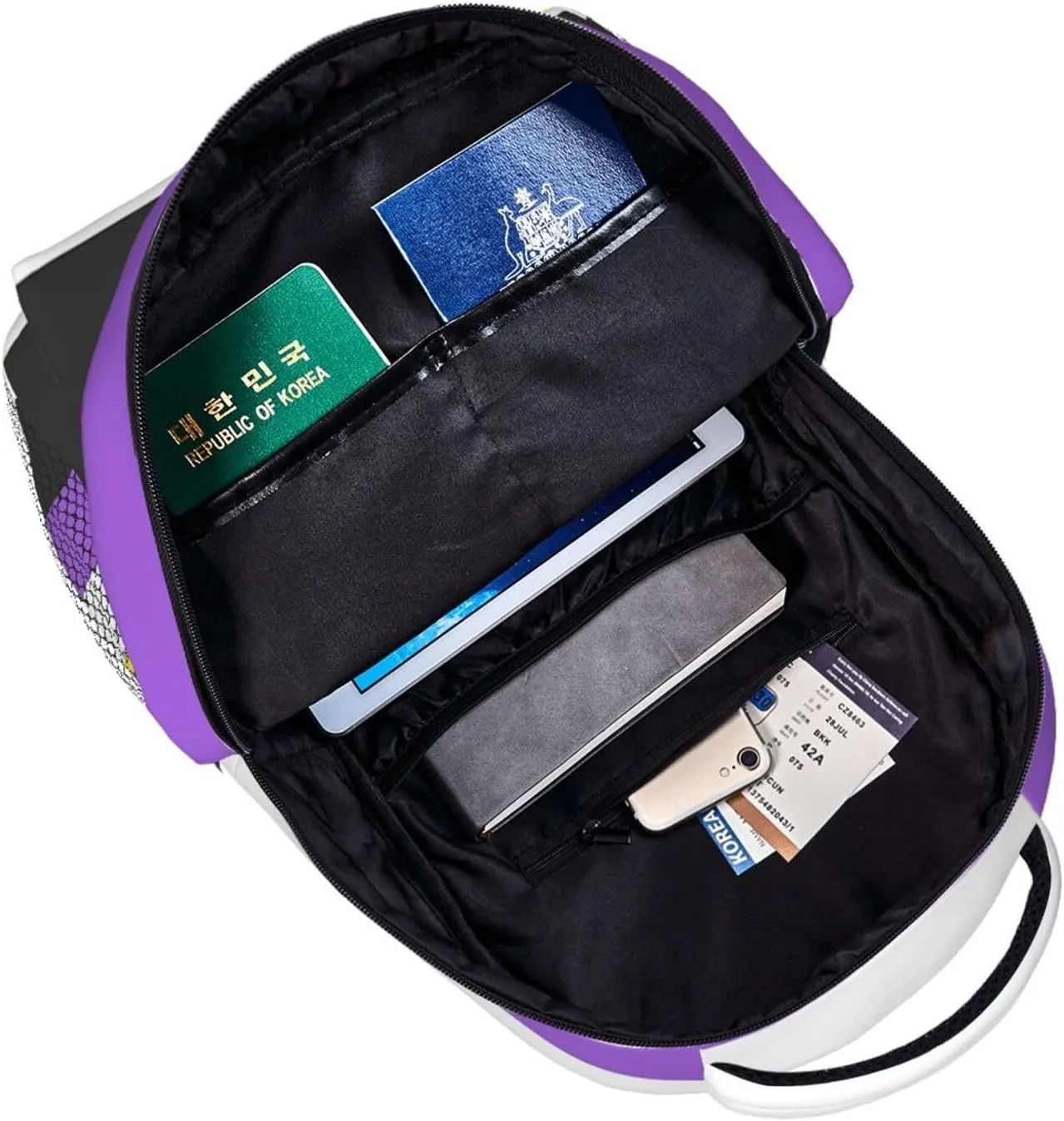 Non-binary Pride Flag Backpack Double Shoulder Bag 15 Inch Laptop Bagpack for Hiking Work Camping Travel