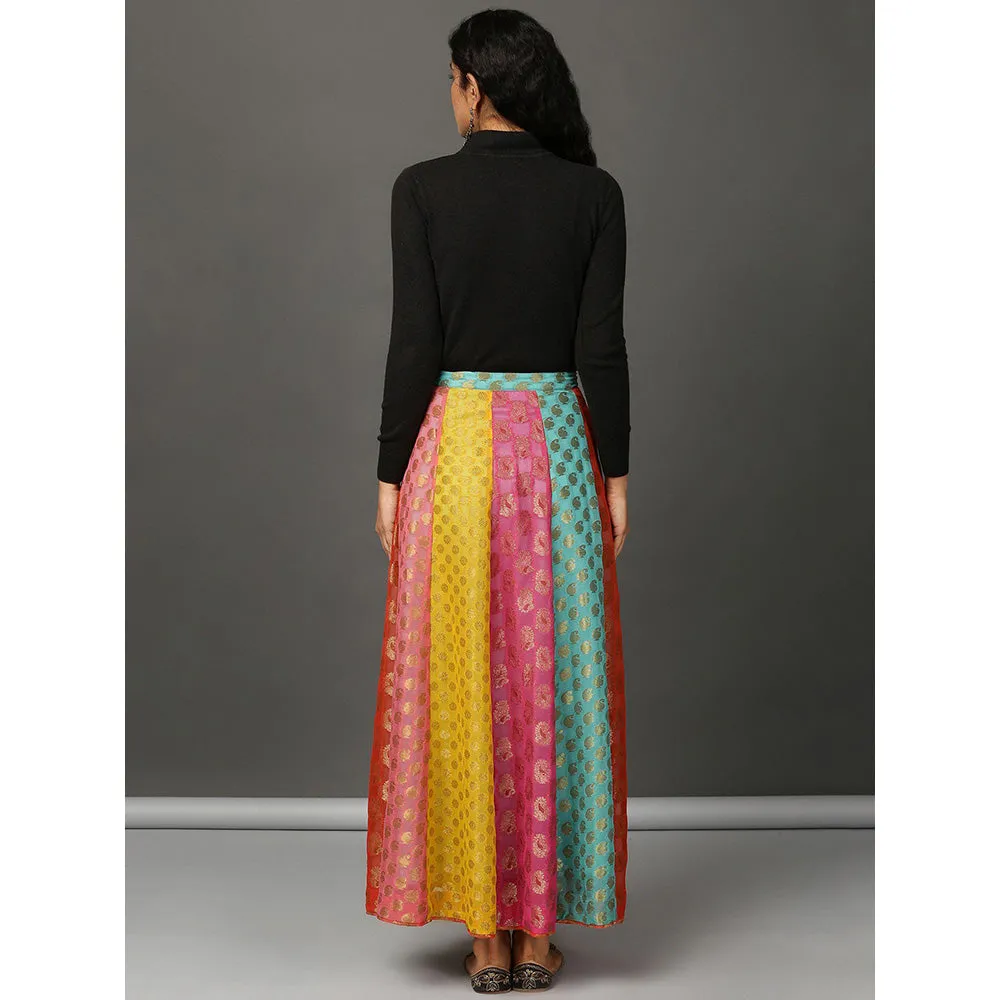 Nuhh Multi-Color Georgette Panel Skirt