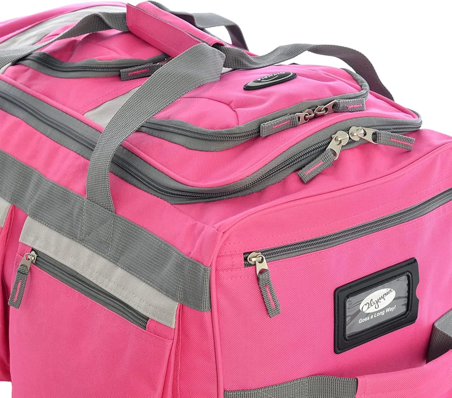 Olympia U.S.A. 29 inch Jumbo Size 8 Pockets Wheeled Rolling Duffel Bag Water Resistant Luggage Lightweight Travel Suitcase with Retractable Handle