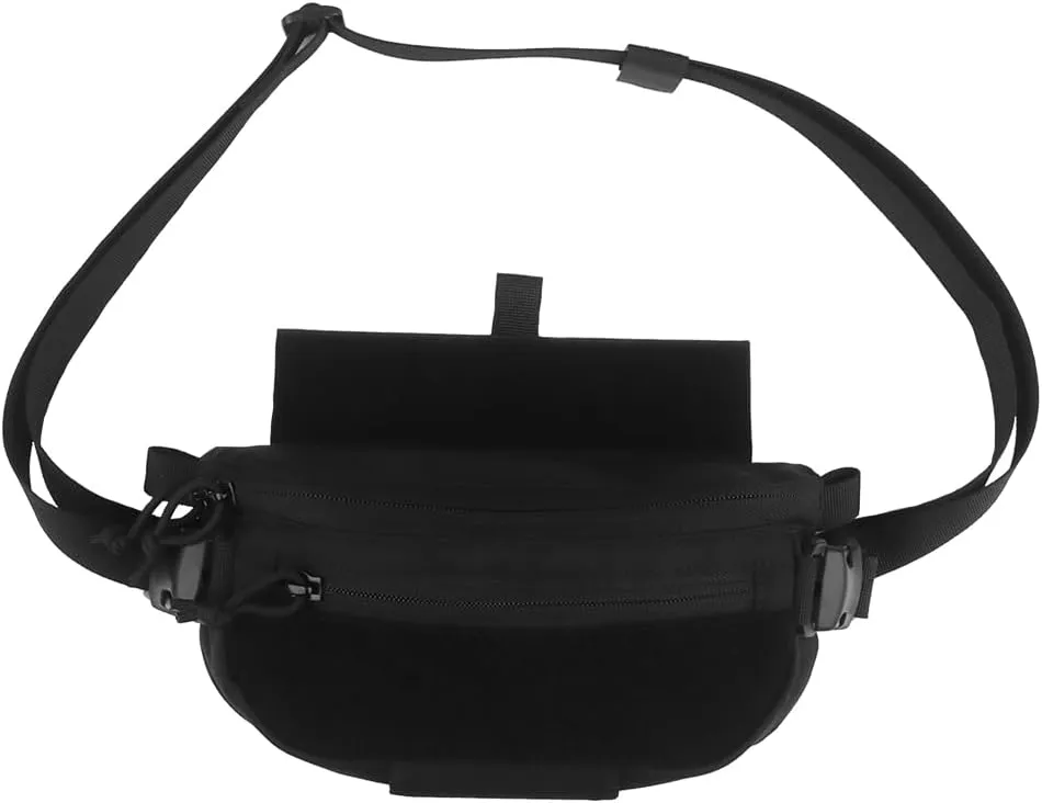 Originality Tactical Drop Dump Pouch Extension Pack Tool Pouch with Hook & Loop and Extra Straps Carrying Kit Bag for Tactical Vest (Black)