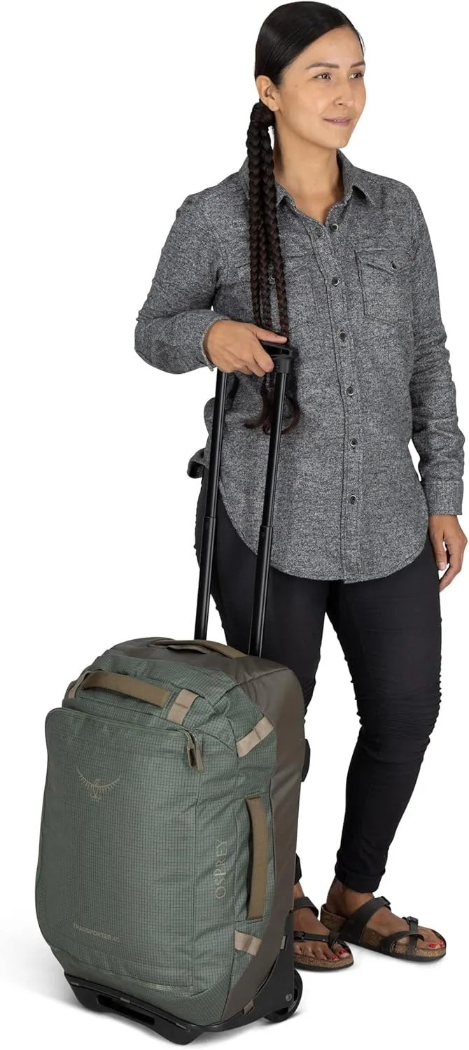 Osprey Transporter 40L Wheeled Travel Duffel Bag, Blue Flame/Nocturnal Blue