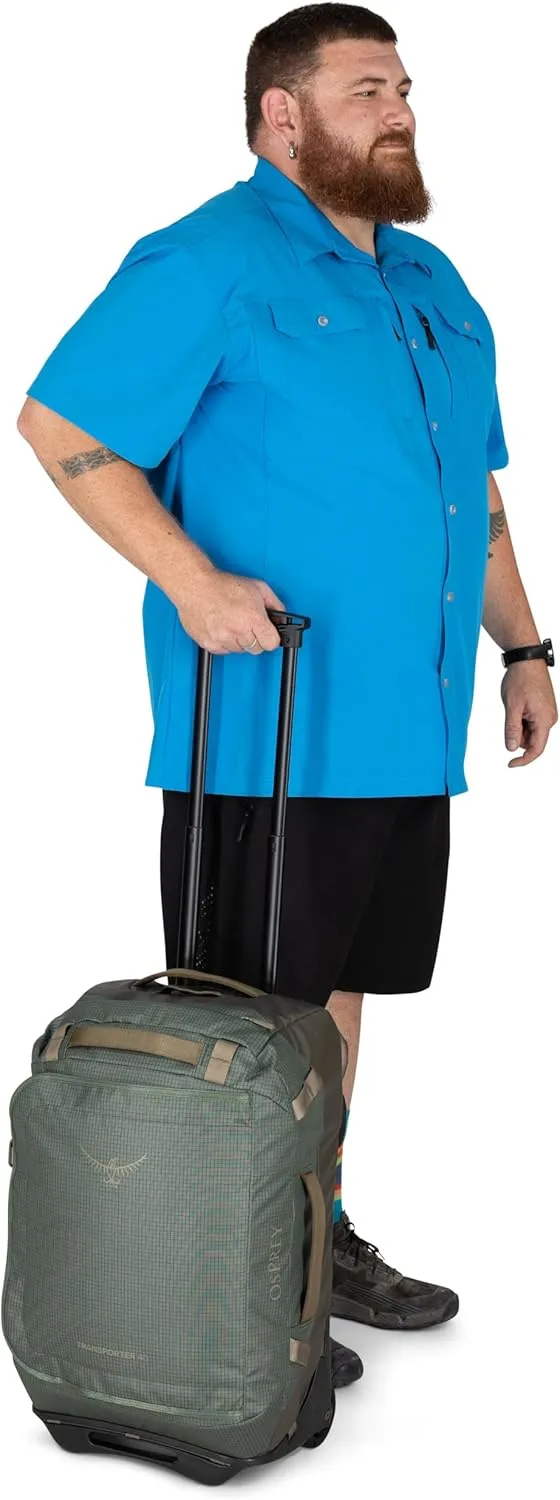 Osprey Transporter 40L Wheeled Travel Duffel Bag, Blue Flame/Nocturnal Blue