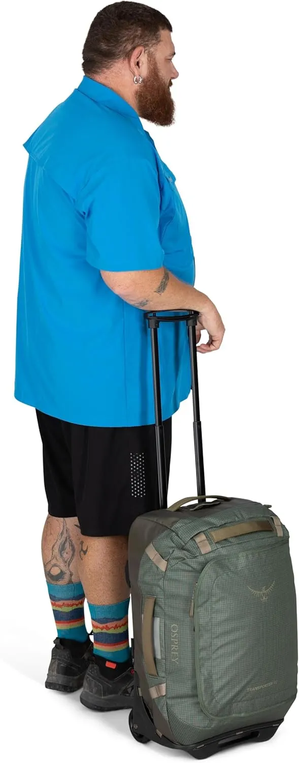 Osprey Transporter 40L Wheeled Travel Duffel Bag, Blue Flame/Nocturnal Blue