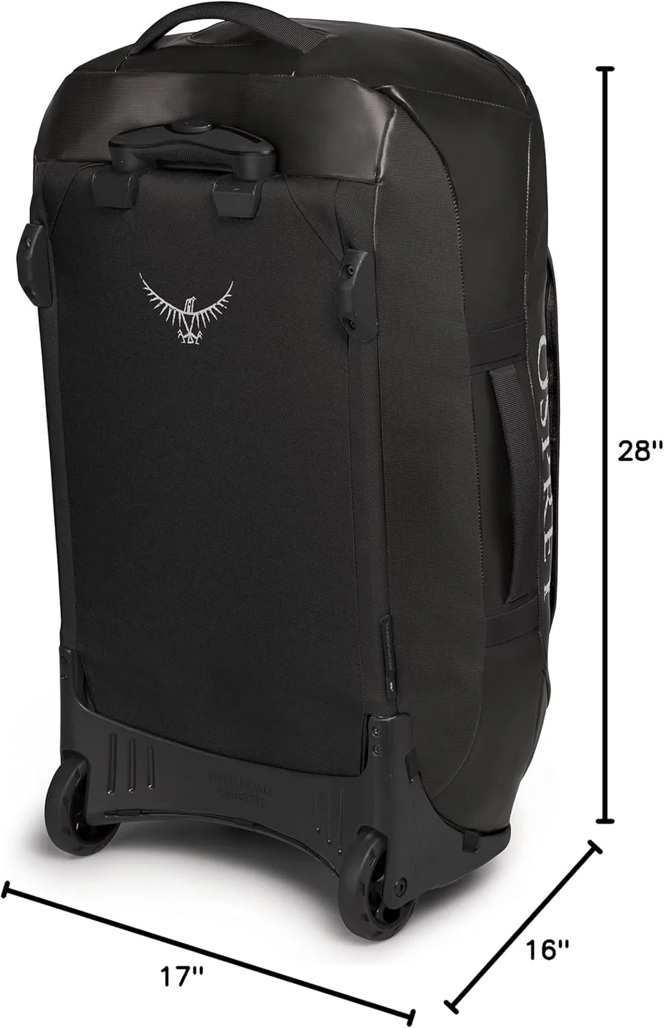 Osprey Transporter 60L Wheeled Travel Duffel Bag, Black