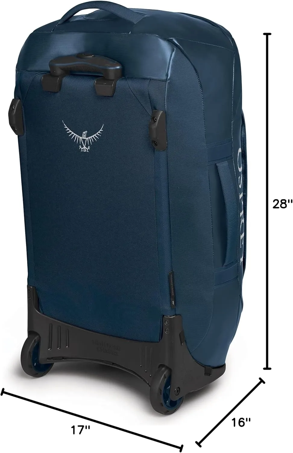 Osprey Transporter 60L Wheeled Travel Duffel Bag, Venturi Blue