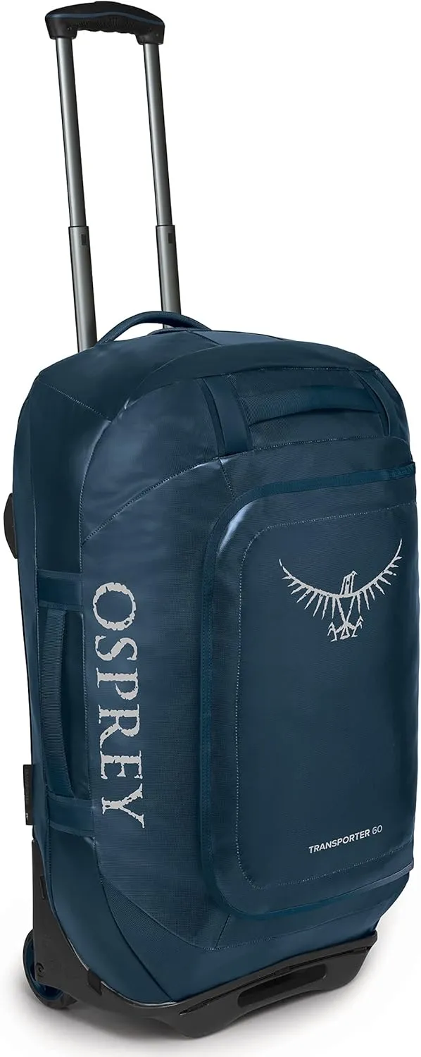 Osprey Transporter 60L Wheeled Travel Duffel Bag, Venturi Blue